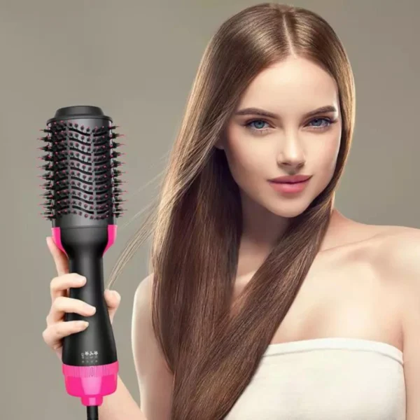 Escova de Cabelo Secadora Elétrica Alisador - Imagem 2