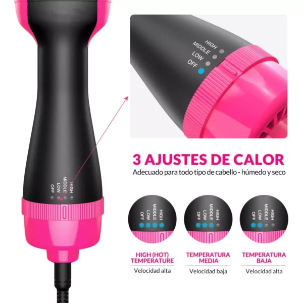 Escova de Cabelo Secadora Elétrica Alisador - Imagem 6