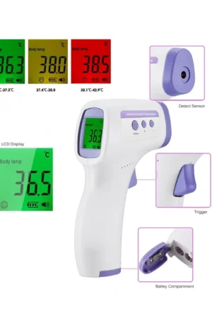 Termômetro Digital infravermelho sem contato de temperatura corporal