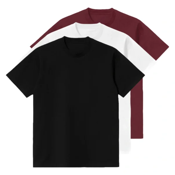 Kit 3 Camisetas Masculina Oversized Básica 100% Algodão Premium Alta Qualidade - Imagem 2