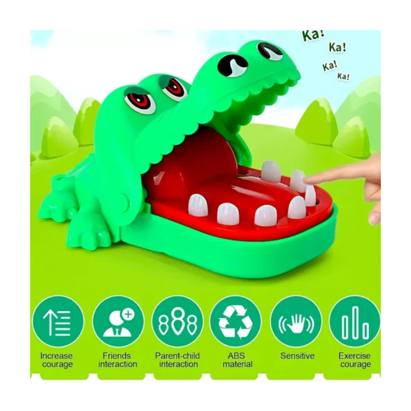 Brinquedo Infantil Crocodilo Boca De Dentista Mordida Finger Game - Imagem 4