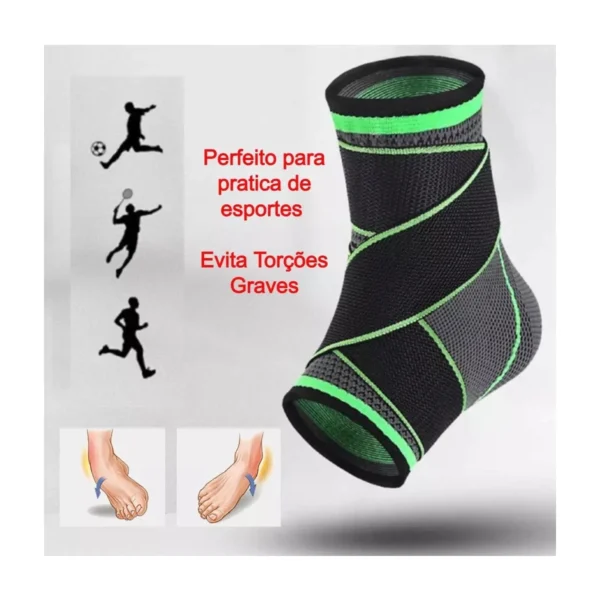 Tornozeleira Ortopedica Compressão Estabilizadora Elastica Esportes Futebol Cross Fit Basket Volei - Imagem 3