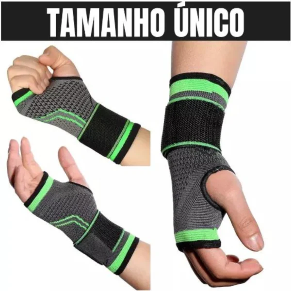 Munhequeira De Pulso Tendinite Ortopédica Compressão Ajustável - Imagem 2