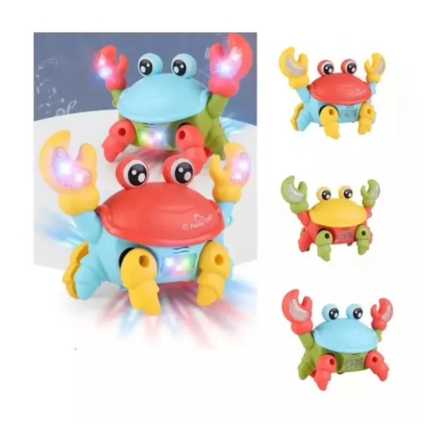 Caranguejo Brinquedo Fujão Som Luz E Movimento Brinquedo - Imagem 2