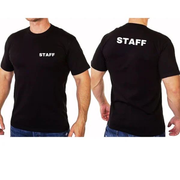 Camiseta Staff Uniforme Preto ou Branco - Imagem 2