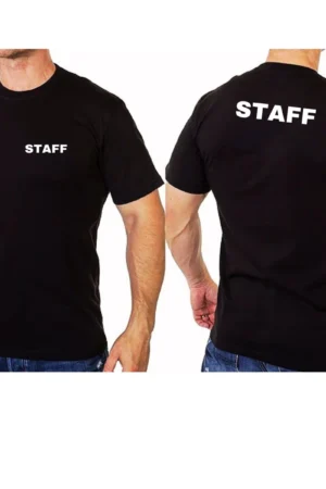 Camiseta Staff Uniforme Preto ou Branco
