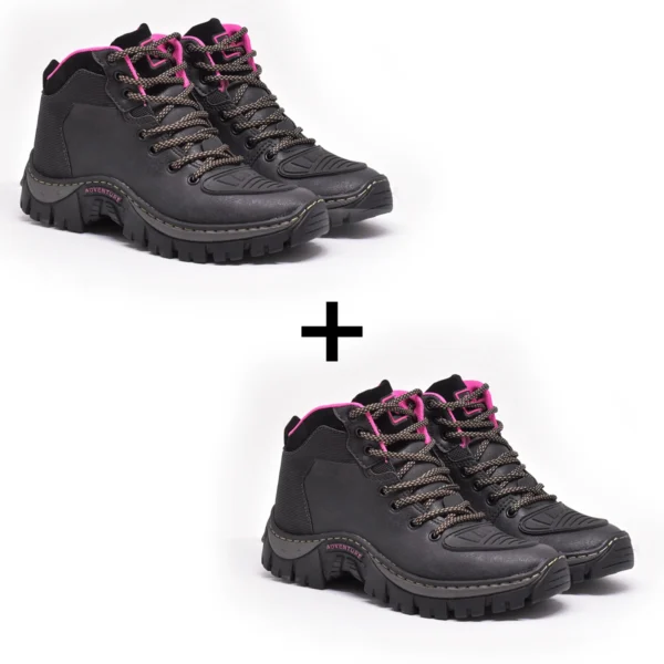 kit 2 Pares Bota Adventure Feminina