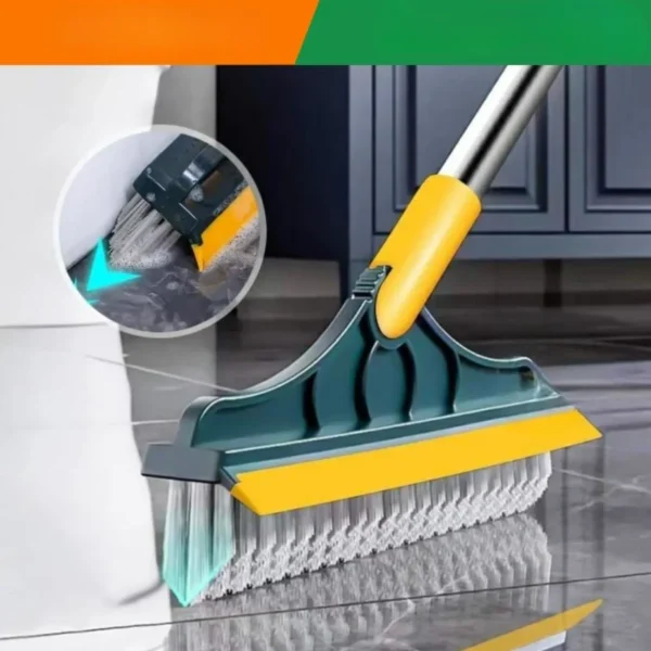 Escova De Limpeza Esfregão 2 Em 1 Vassoura Rodo Chão Cozinha Banheiro - Imagem 2