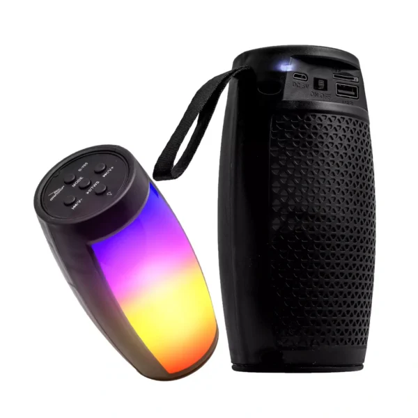 Caixinha De Som Amplificada Bluetooth LED RGB Cartão SD Radio Fm USB - Imagem 9