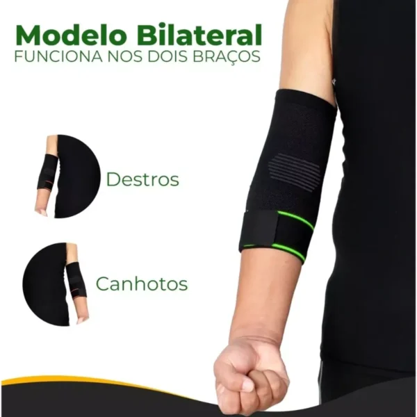 Cotoveleira Ortopédica Compressão Ajustável Academia Epicondlilite Fitness - Imagem 7
