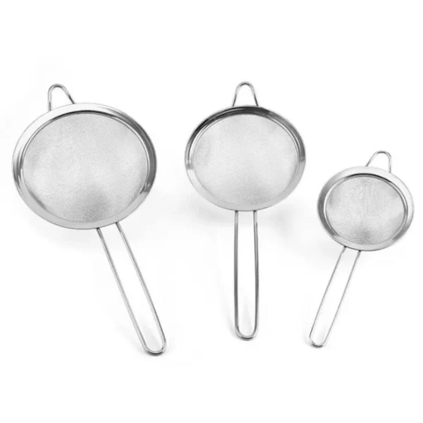 Kit 3 Peneira Coador em aço inox cozinha A7-26 - Imagem 2