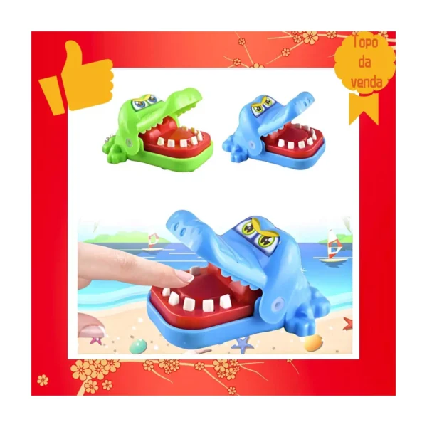 Brinquedo Infantil Crocodilo Boca De Dentista Mordida Finger Game - Imagem 2