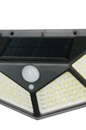 Luminária Solar com 100 Led com Sensor de Presença