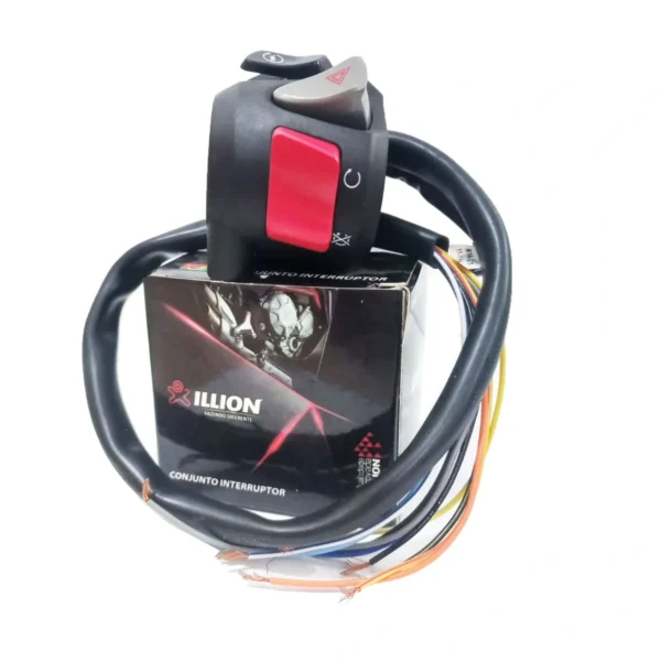 Interruptor Punho de Partida Titan Fan Start 150 160 Com Pisca Alerta - Imagem 3