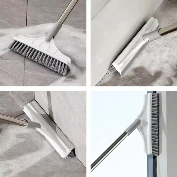 Escova De Limpeza Esfregão 2 Em 1 Vassoura Rodo Chão Cozinha Banheiro - Imagem 3