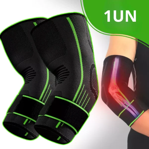 Cotoveleira Ortopédica Compressão Ajustável Academia Epicondlilite Fitness - Imagem 4